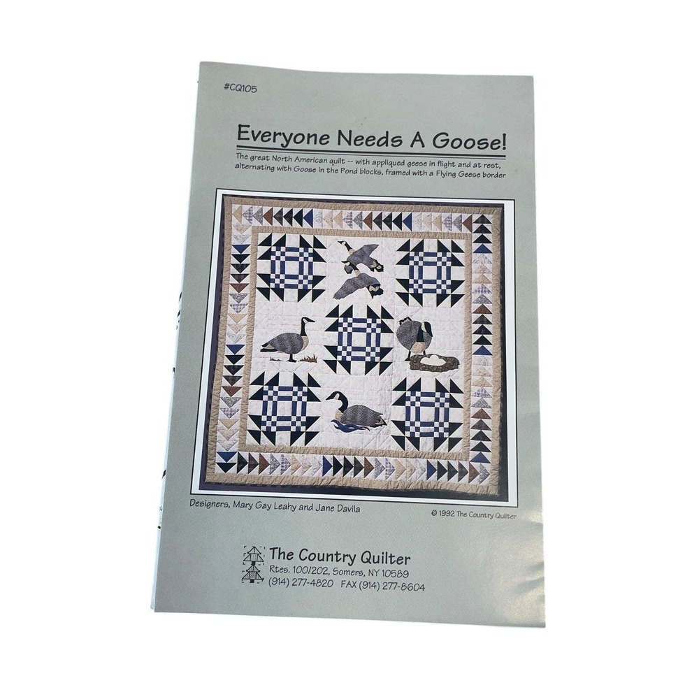 The Country Quilter CQ105 Goose Quilt Pattern 59in Square Vintage